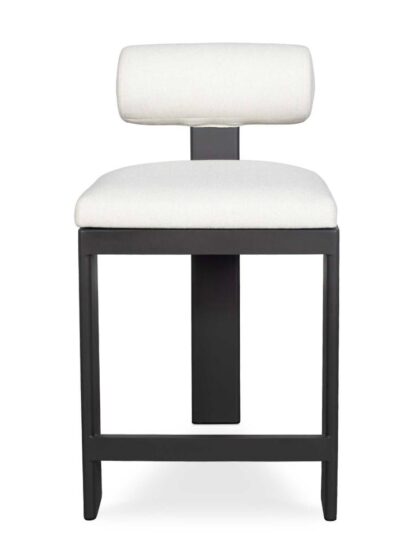 Uttermost Bolster Back White Outdoor Counter Stool