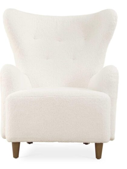 Uttermost Ingel White Wingback Armchair