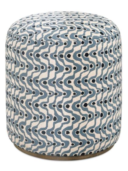 Uttermost Cas Blue Fabric Ottoman
