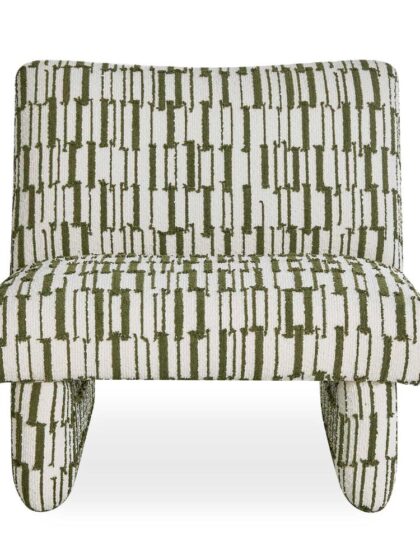 Uttermost Willa Green White Accent Chair
