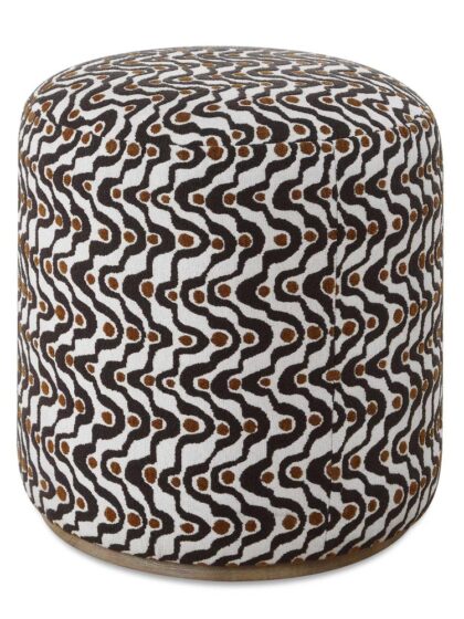 Uttermost Cas Plush Espresso Ottoman