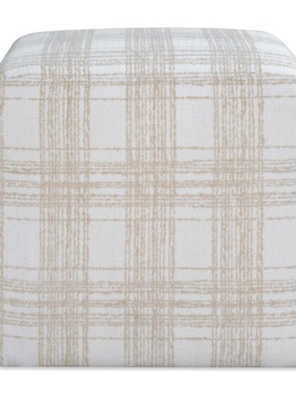 Uttermost Joie Porcelain Plaid Ottoman