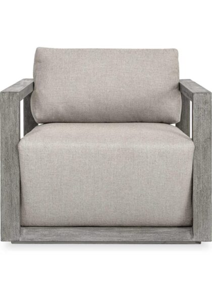 Uttermost Remsen Outdoor Weathered Gray/Dove Lounge Chair