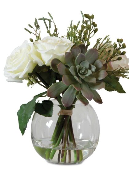 Uttermost Belmonte Floral Bouquet & Vase