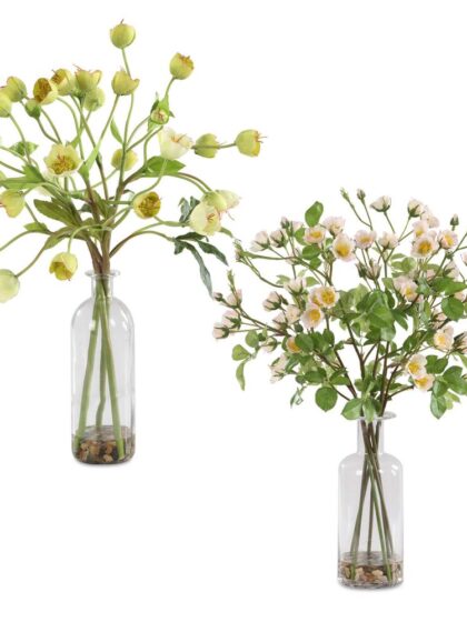 Uttermost Tranquility Lenten Rose Bouquets Set/2