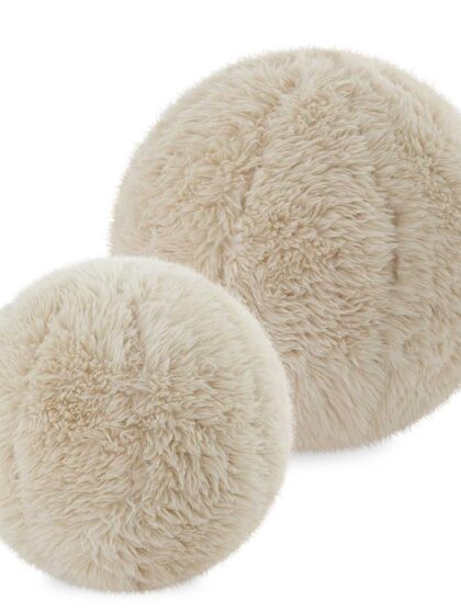 Uttermost Abide Ball Sheepskin Pillows Set/2