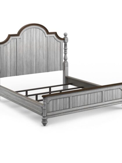 Plymouth Gray King Poster Bed