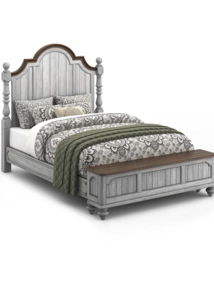 Plymouth Gray Queen Storage Bed