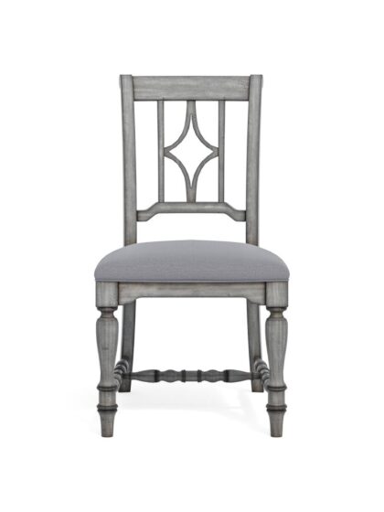 Plymouth Gray Pair of Armless Dining Chairs