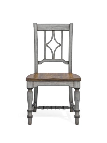 Plymouth Gray Pair of Armless Dining Chairs