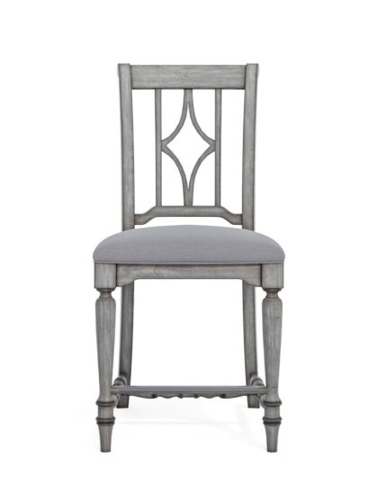 Plymouth Gray Pair of Armless Dining Chairs